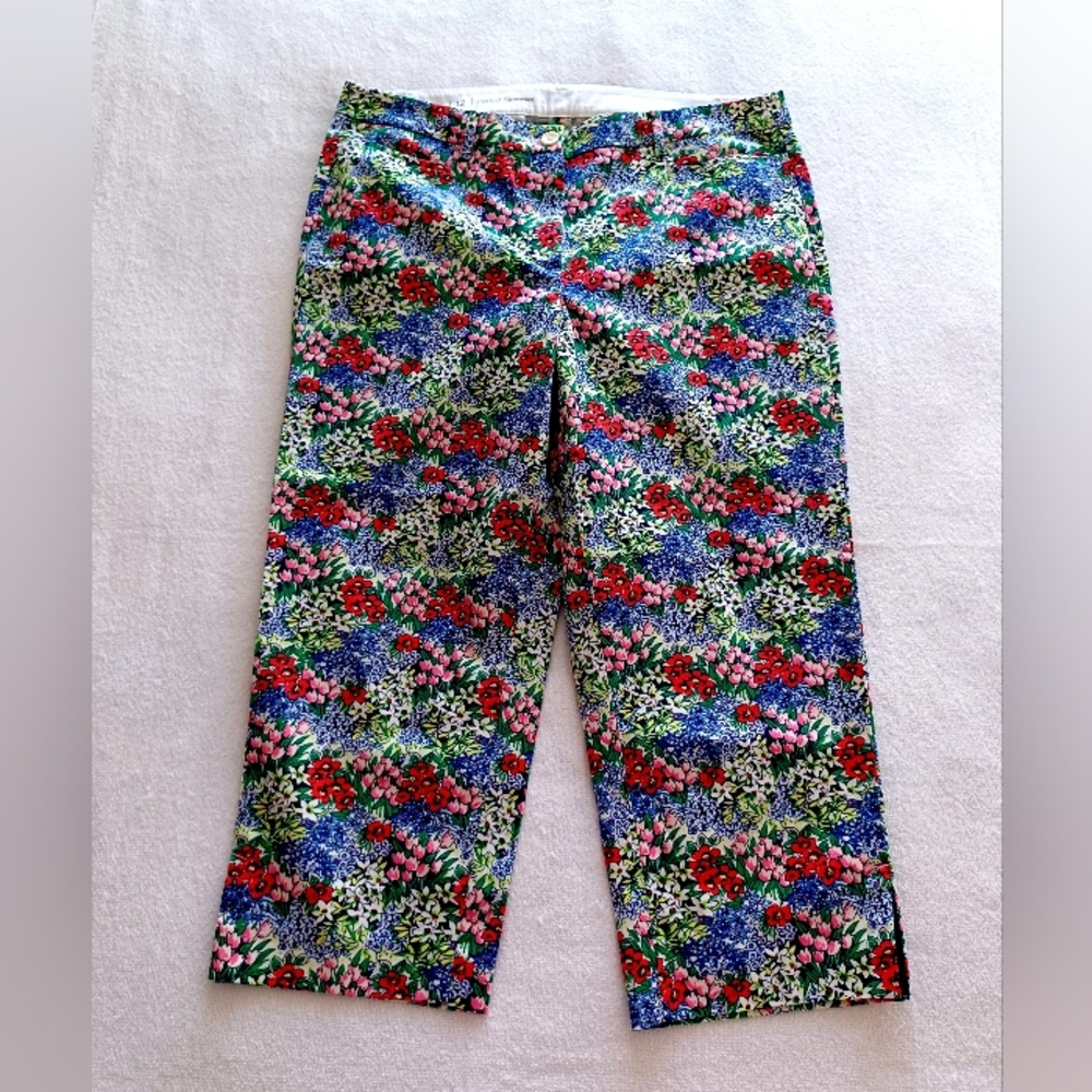 Talbots Perfect Skimmer - Floral Pants, Size 12 - Picture 3 of 16